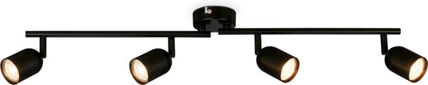 Briloner - opbouwspot - plafondlamp draaibaar - gu10 fitting - - 70,5 x 8 x 11 cm - zwart