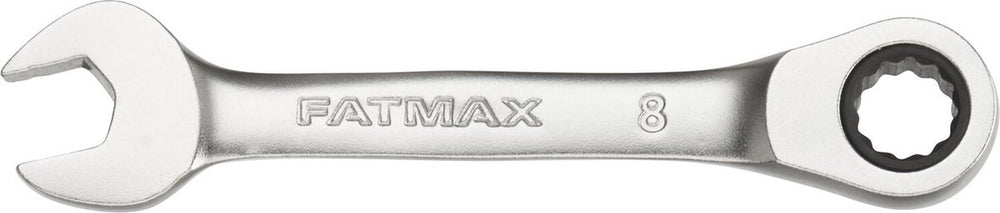 Stanley - fatmax stubby ringsteeksleutel met ratel 8mm - steeksleutel - sleutelgereedschap - 1 stuk(s)