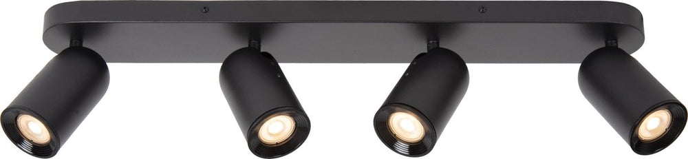 Lucide punch - plafondspot (plafondlamp) - 4xgu10 - zwart