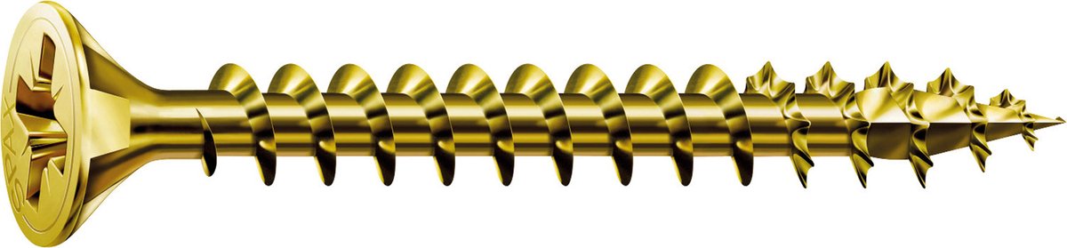 Spax universele schroef, 3,5 x 50 mm, 360 st, voldraad, verzonken kop, kruiskop z, 4cut, yellox - 8000000286933