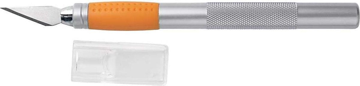 Fiskars art hobbymes - 13cm - zilver oranje