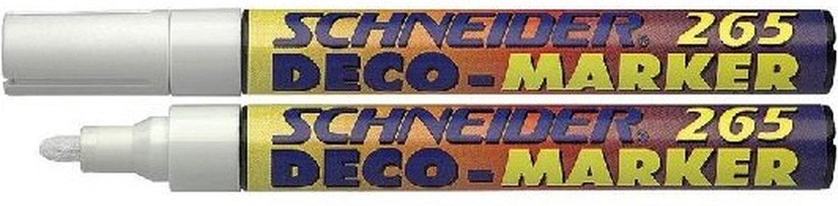 Schneider krijt deco marker 265 wit 10st.