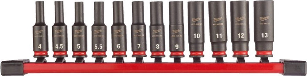Milwaukee shockwave™ krachtdoppenset 1 4 vierkant | lang | 12-delig - 4932480453