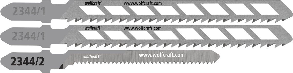 Wolfcraft - gipsplaat decoupeerzaagbladen - 3 delig - voor rechte en bochtensneden zagen in gipsplaten - 2344000