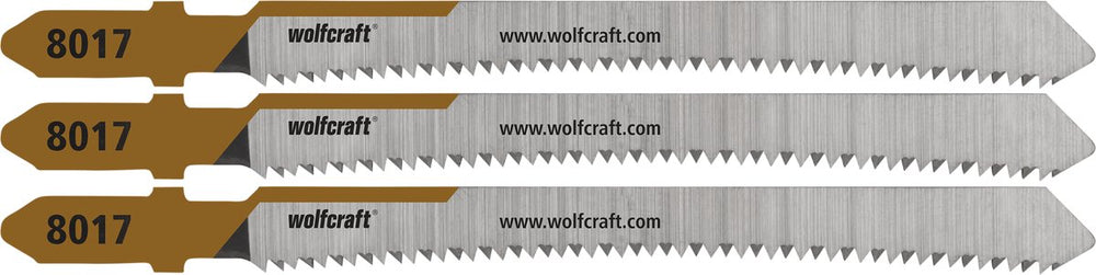 Wolfcraft - 3 decoupeerzaagbladen voor multiplex mdf - 50mm - hcs-blad met t-schacht - 8017000