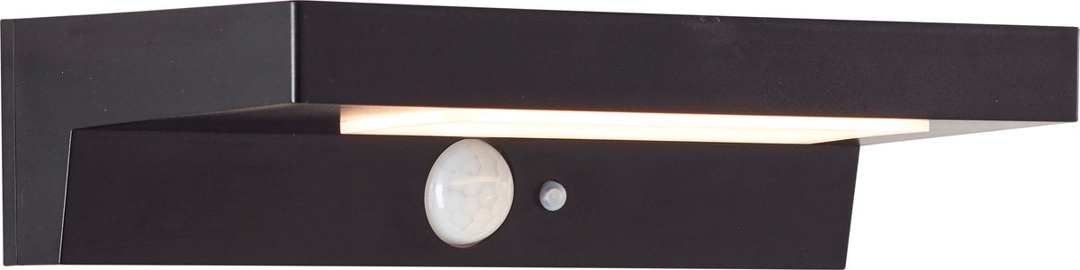 Brilliant barker - buiten wandlamp - led 3w - solar - 430 lm - 4000k - ip44 - zwart