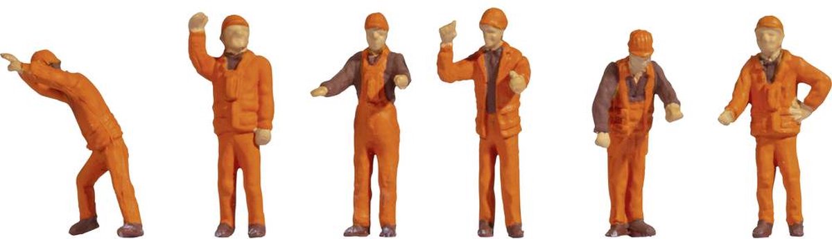 Noch 18011 h0 rangeerders figuren geverfd, staand