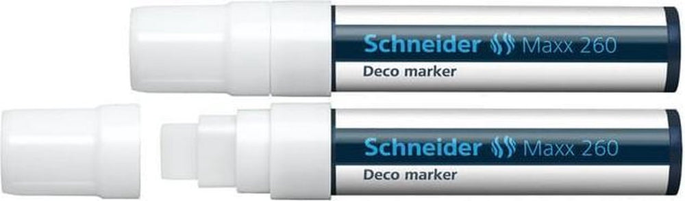 Schneider schrijfwaren schneider krijtmarker - maxx 260 - wit - 2 stuks - krijtstift - s-126049-2