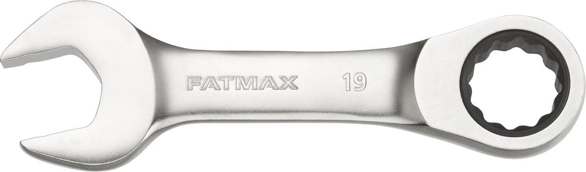 Stanley - fatmax stubby ringsteeksleutel met ratel 19mm - steeksleutel - sleutelgereedschap - 1 stuk(s)