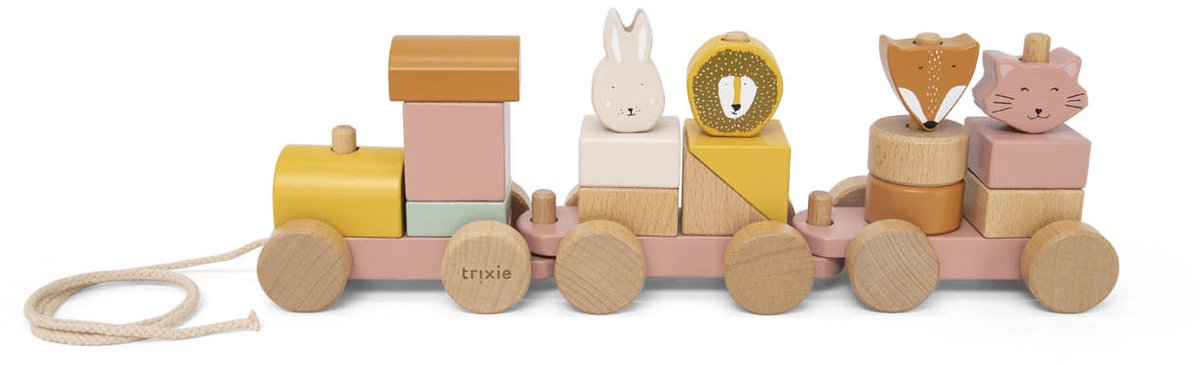 Trixie houten dierentrein mrs. cat – 18m+ – fsc hout - leuk als verjaardagscadeau