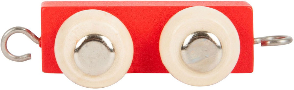 Small foot - houten lettertrein aanhangwagen rood