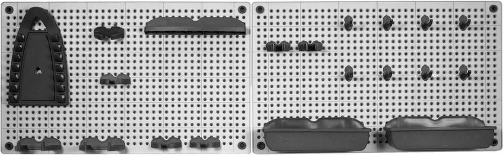 Kis - 2 gereedschapsborden - incl. haken, klemmen, bakjes en meer