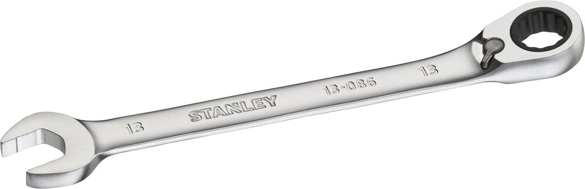 Stanley - fatmax omkeerbare ringsteeksleutel met ratel 13mm - steeksleutel - sleutelgereedschap - 1 stuk(s)