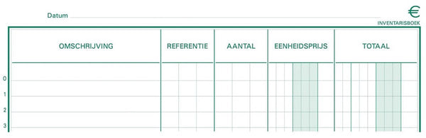 Exacompta inventaris formaat 32 x 195 cm nederlandstalig