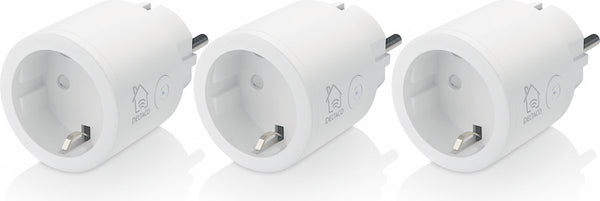 Deltaco smart home 3x slimme draadloze stekker - wifi - 10a - 2400w - timer - wit