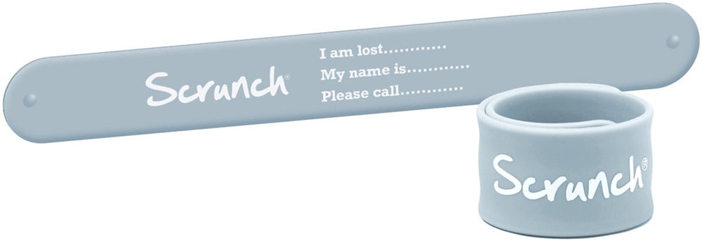 Scrunch sos bandje - blauw - opvouwbaar - recycleerbaar