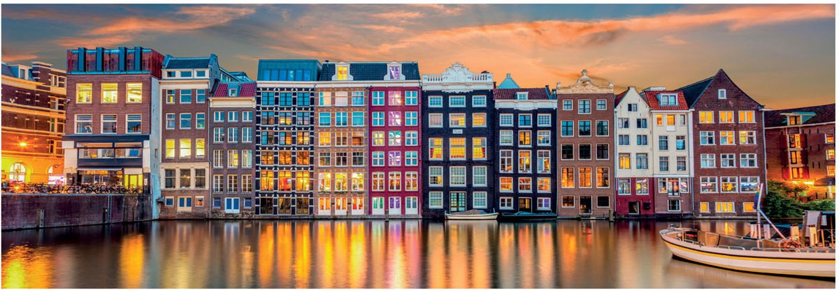 Clementoni legpuzzel panorama helder amsterdam, 1000st.