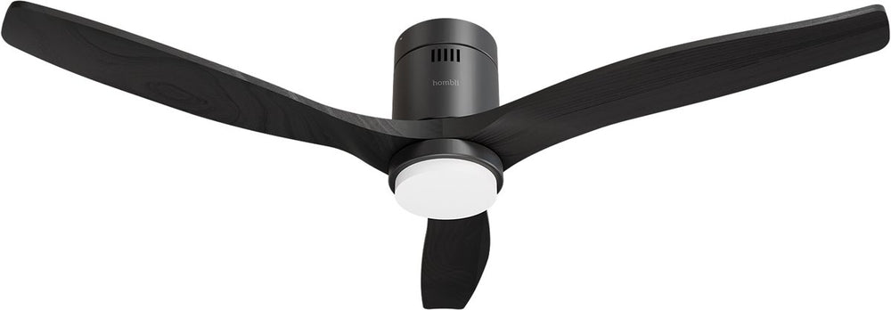 Hombli slimme plafondventilator met verlichting - ø132 cm - incl. afstandsbediening - zwart zwart hout