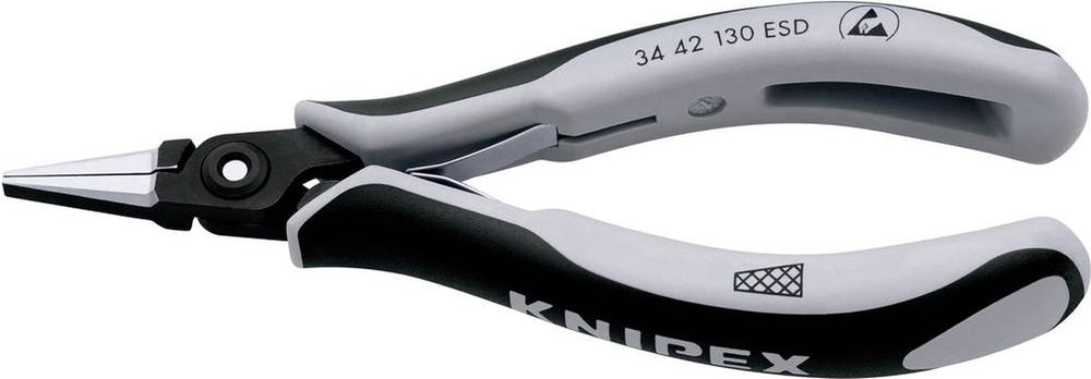 Knipex 34 42 130 esd platte tang esd chroom-vanadium kogellagerstaal 130 mm