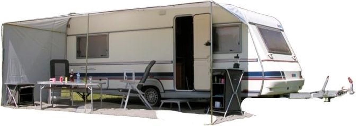 Eurotrail schuifluifel caravan 740 x 240 cm polyester grijs