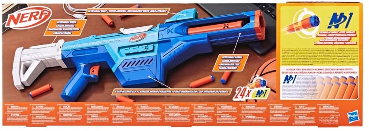 Nerf n series shadow storm - inclusief 24 n1 darts - speelgoedblaster