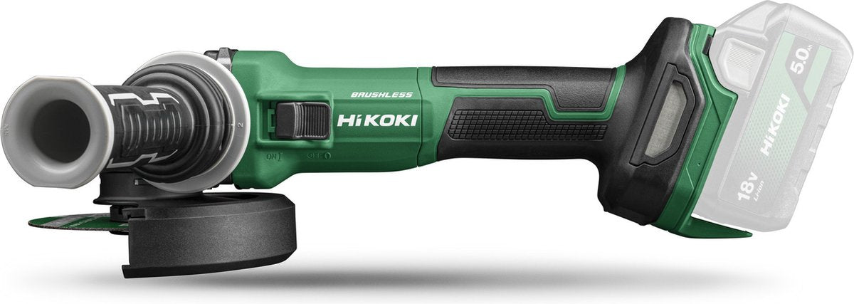 Hikoki accu haakse slijper 125mm 18v naked