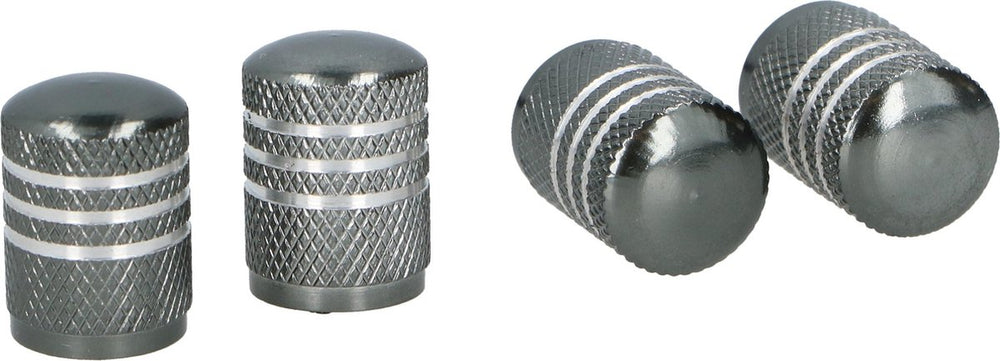 Dunlop ventieldoppen av aluminium zilvergrijs 4 stuks