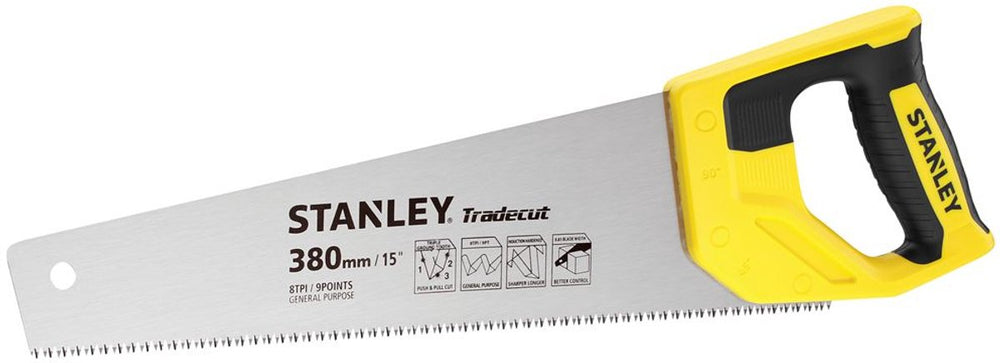 Stanley houtzaag tradecut universal 380mm 8 tpi - stht20348-1