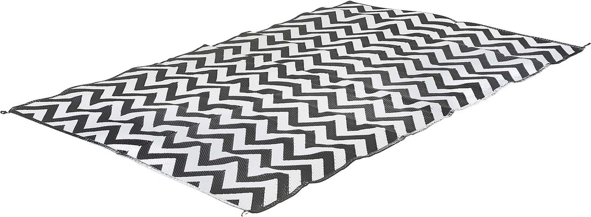 Bo-camp - chill mat - wave - l - zwart wit