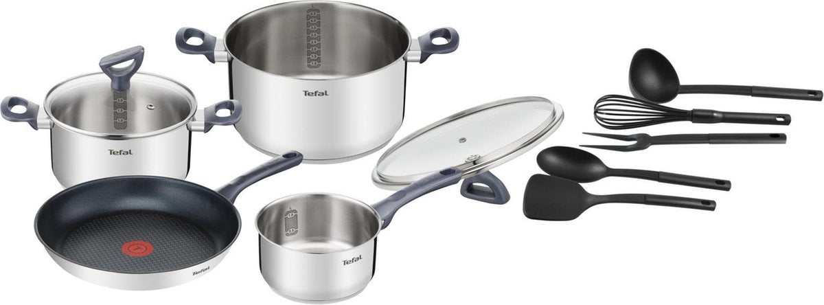 Tefal kookgerei tefal g713sb dagelijkse kok kookset 11-delig