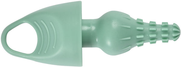 Béaba flessenborstel van siliconen - zachte en krasvrije haren voor babyflessen - ronde kop die alle hoeken bereikt - met geïntegreerde speenreiniger - brede ergonomische greep en ophangring - vaatwasbestendig - groen