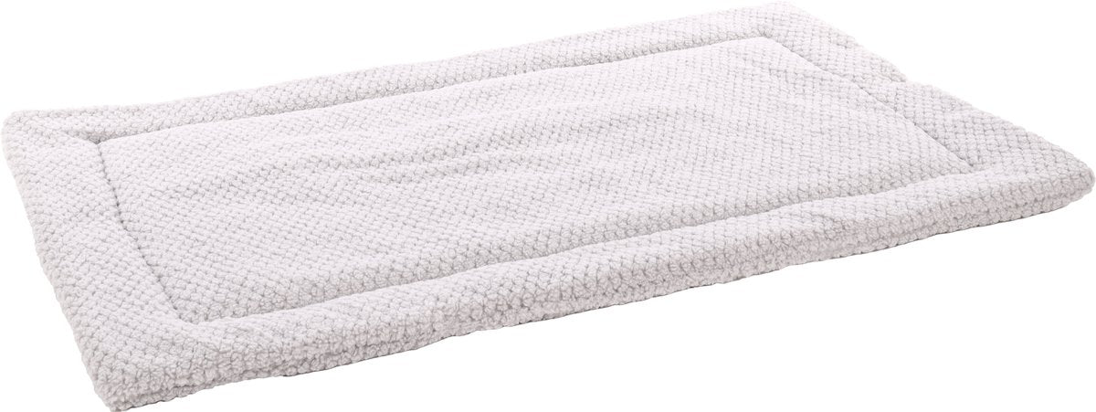 Flamingo hondenkussen – benchkussen – hondenkussen 116 x 69 cm – geschikt voor hondenbench en kattenkussen – jacquard rechthoekig grijs