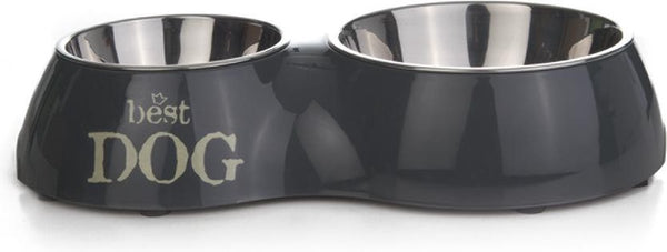 Beeztees best dog - dinerset hond - grijs - 37x22 cm