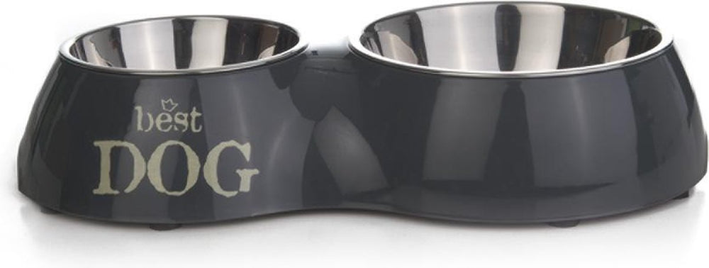 Beeztees best dog - dinerset hond - grijs - 31x17,5x6 cm