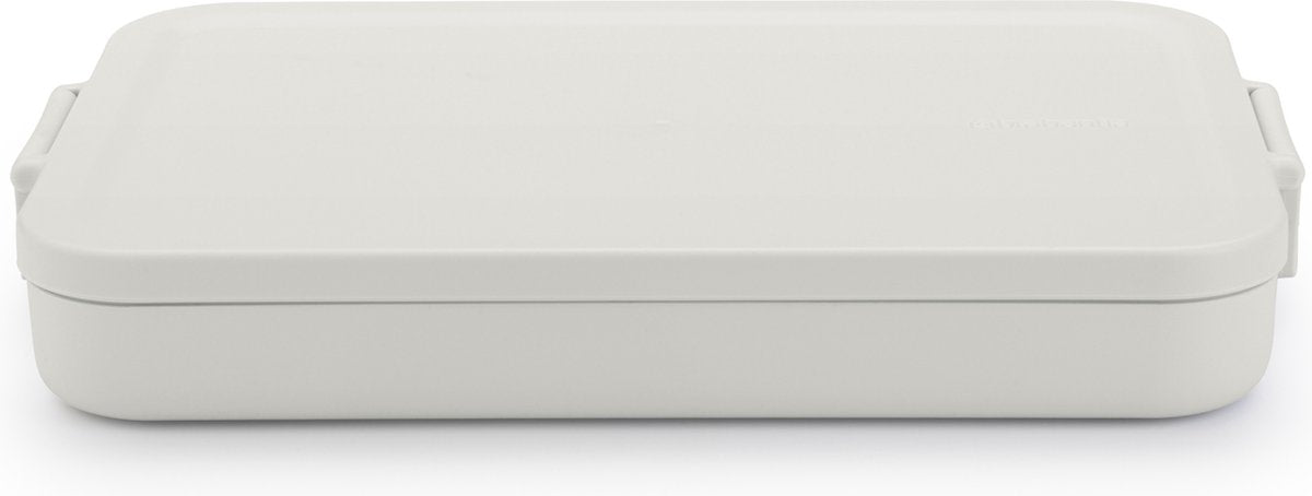 Brabantia make take lunchbox broodtrommel - plat - kunststof - light grey