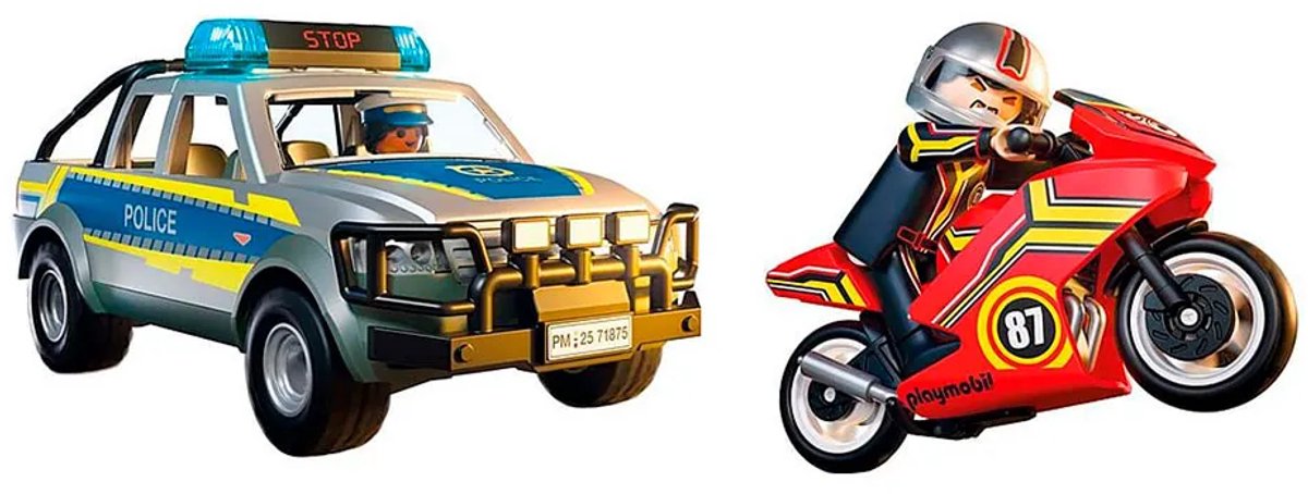 Playmobil city action achtervolging met politie-ophaaldienst - 71876
