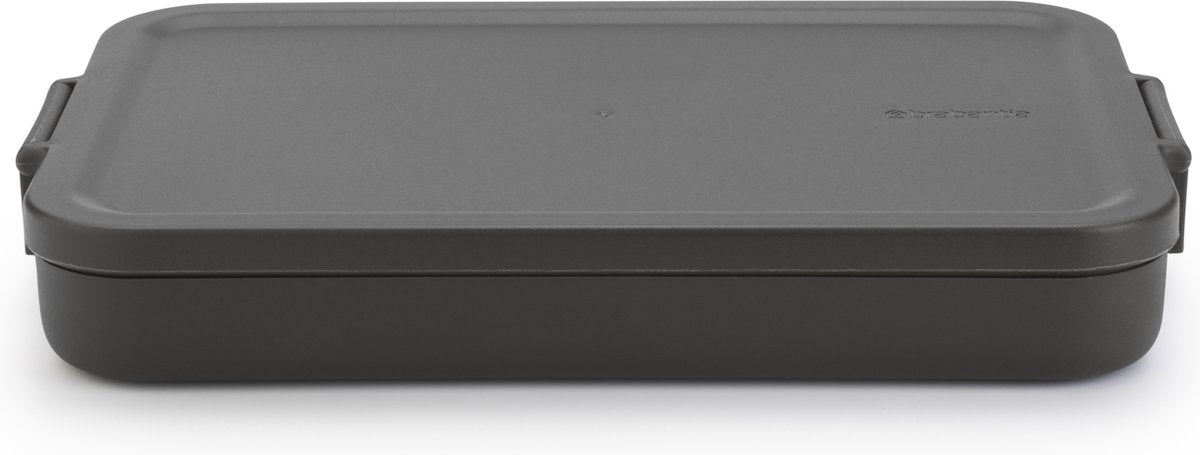Brabantia make take lunchbox - plat - kunststof - dark grey