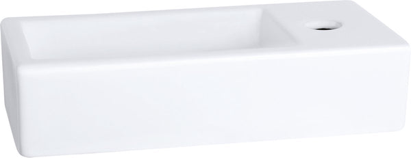 Differnz ravo fontein - 38.5x18.5x9.5cm - 1 kraangat rechts - keramiek wit