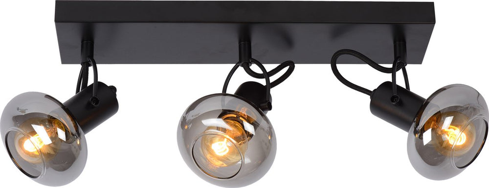 Lucide madee - plafondspot (plafondlamp) - 3xe14 - zwart