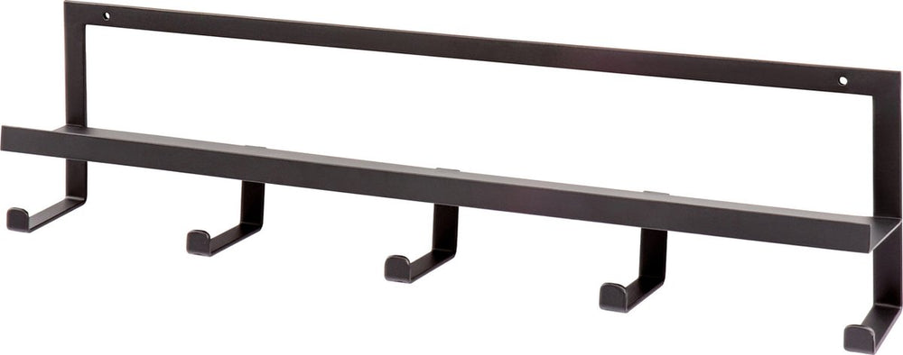 Woood quinn kapstok 5 haken - metaal - zwart - 13x50x6,5