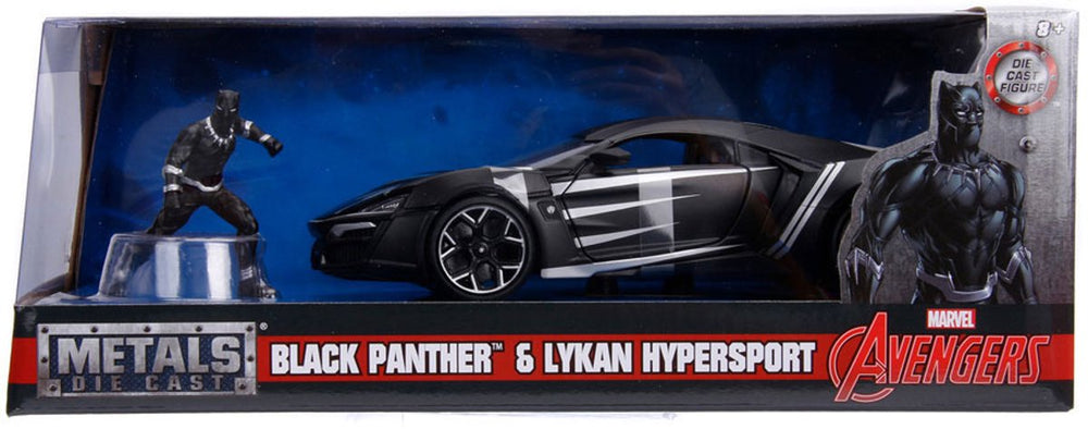 Jada Toys Jada Die-Cast Avengers Black Panther with Car 1:24