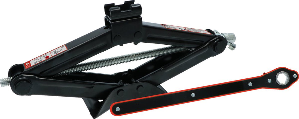 Carpoint schaarkrik - met ratelsleutel - hefhoogte 104-385mm - 360° graden draaibare steunpunt - maximaal 1500 kg