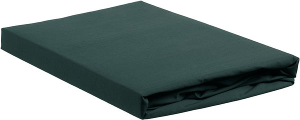 Ambiante katoen - splittopper hoeslaken - 200x220 - donker groen