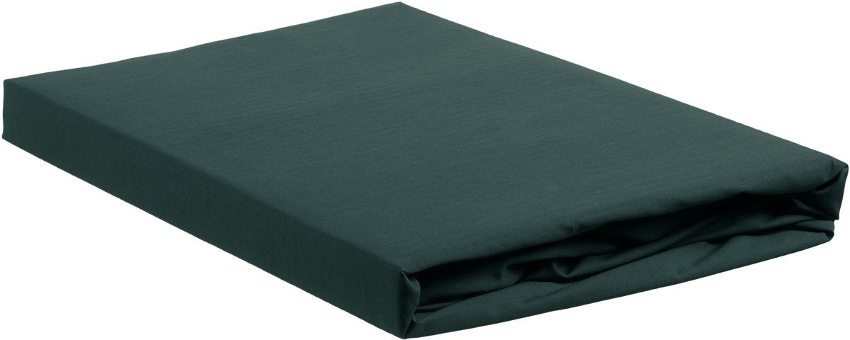 Ambiante katoen - topper hoeslaken - 200x220 - donker groen