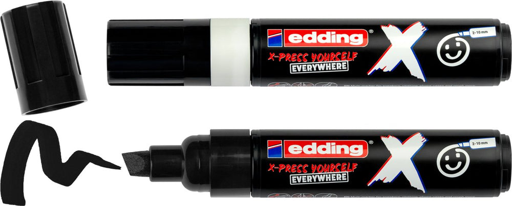 Edding 6900 x multimarker - set van 2 zwart + wit - voor alle ondergronden geschikt - beitelpunt 2-10 mm - vegan inkt - gemaakt van gerecycled plastic - lokaal geproduceerd in duitsland