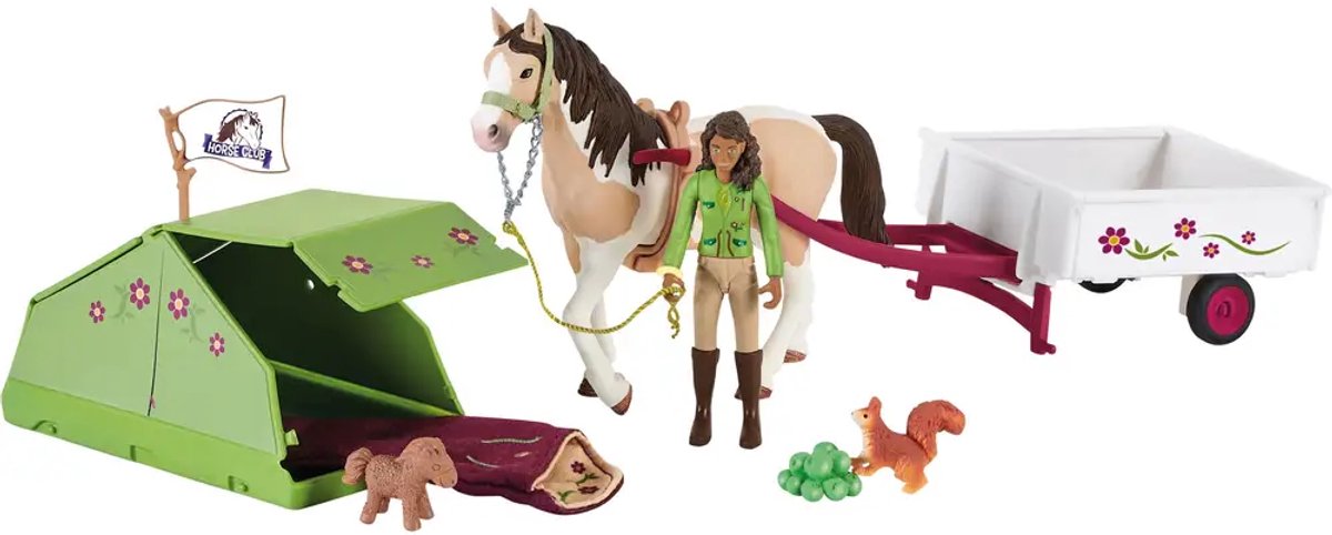 Schleich paardenclub sarah's kampeeruitstapje 42533
