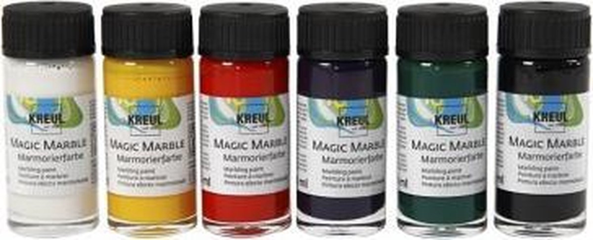 Creativ company magische marmerverf, 6x20ml