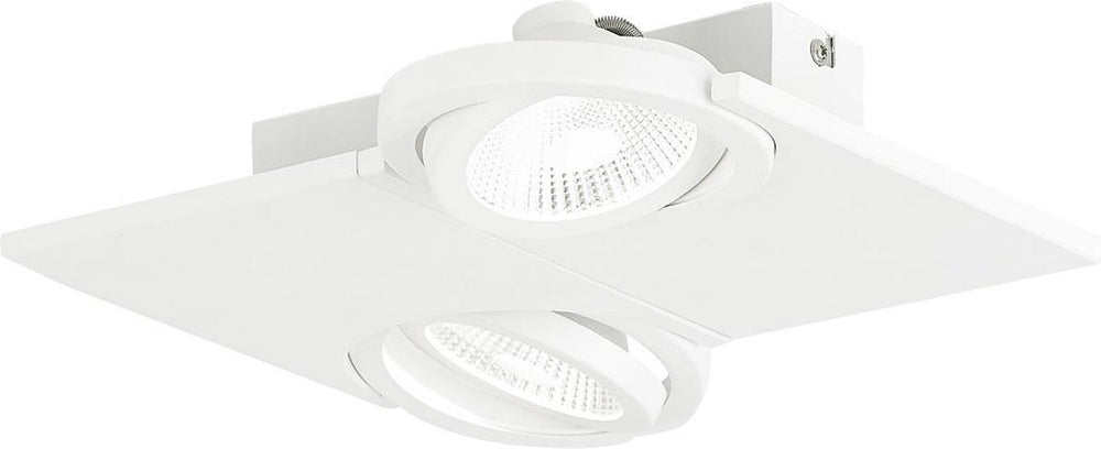 Eglo design brea - spot - 2 lichts - wit, helder