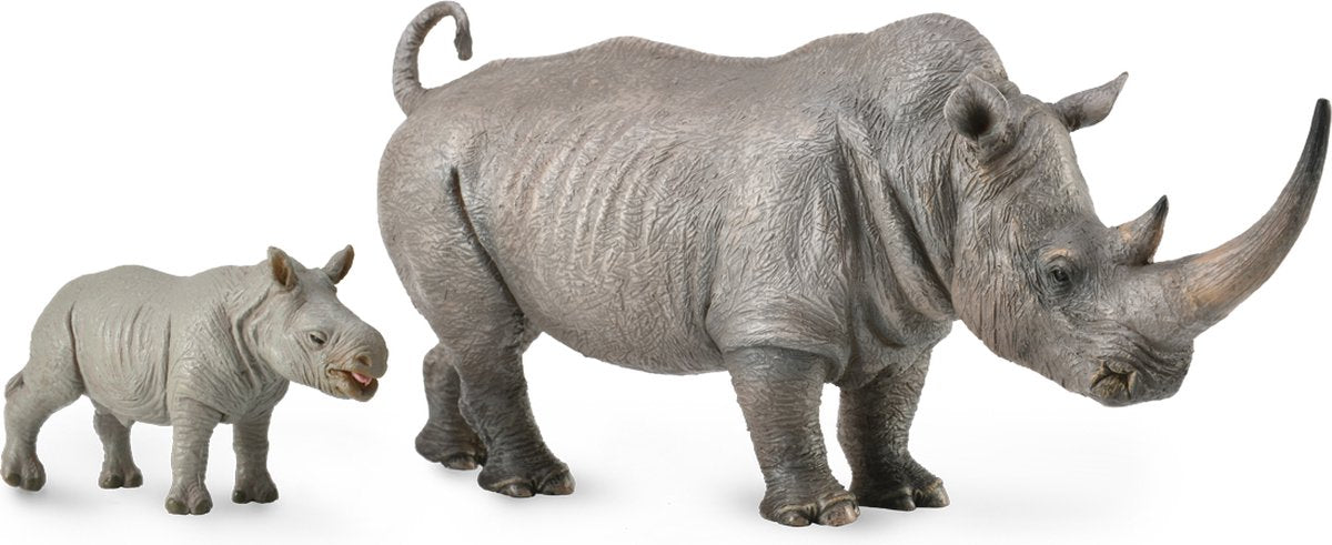 Collecta figurine - witte neushoorn - (xl) - wilde dieren - handgeschilderd - miniatuur