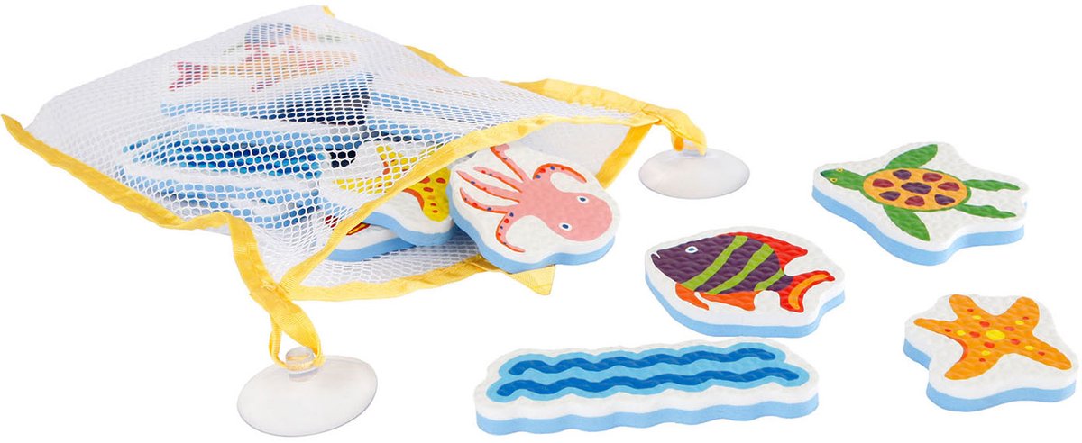 Mini club foam slechte plakfiguren zeedieren, 16dlg.